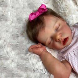 18In Reborn Baby Dolls Full Body Sleeping Baby Newborn Baby Doll with Hair