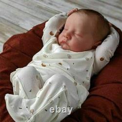 19 Full Body Newborn Baby Doll Reborn Soft Silicone 3D Skin Sleeping Dolls Bath