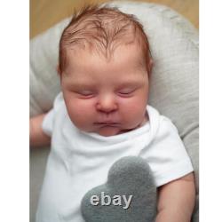19 Lifelike Reborn Baby Dolls Vinyl Sleeping Newborn Boy Girl Rooted Hair Gift