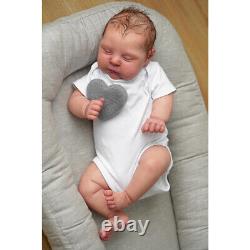 19 Lifelike Reborn Baby Dolls Vinyl Sleeping Newborn Boy Girl Rooted Hair Gift