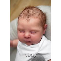 19 Lifelike Reborn Baby Dolls Vinyl Sleeping Newborn Boy Girl Rooted Hair Gift