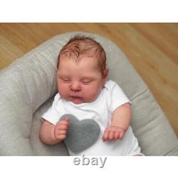 19 Lifelike Reborn Baby Dolls Vinyl Sleeping Newborn Boy Girl Rooted Hair Gift