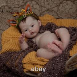 19In Realistic Reborn Baby Dolls Full Body Vinyl Silicone Girl Doll Newborn Doll