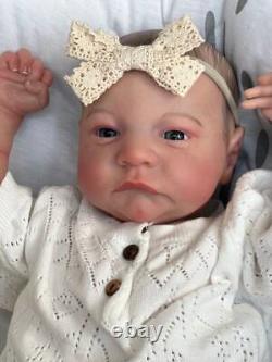 19Inch Awake Preemie Boys Girls Reborn Baby Dolls Lifelike Vinyl Levi with Veins