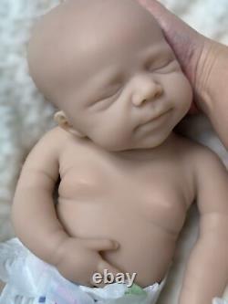 19Inch Pascale handmade reborn baby Unpainted Full Body Silicone Baby Girl Doll