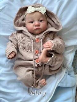 19in Lifelike Reborn Baby Dolls Soft Cloth Body Handmade Toy Kids Birthday Gift