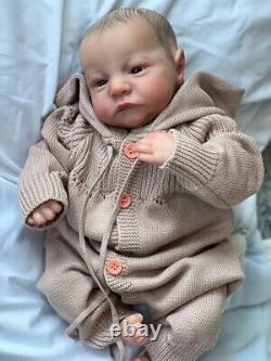 19in Lifelike Reborn Baby Dolls Soft Cloth Body Handmade Toy Kids Birthday Gift