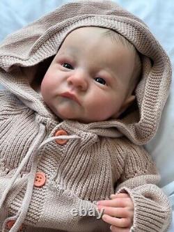 19in Lifelike Reborn Baby Dolls Soft Cloth Body Handmade Toy Kids Birthday Gift