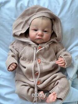 19in Lifelike Reborn Baby Dolls Soft Cloth Body Handmade Toy Kids Birthday Gift