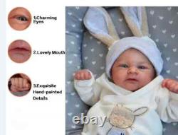 19inch Newborn Baby Already Painted Finished Doll Awake Reborn Baby Size 3D Skin