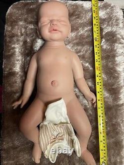 20'' Big Baby Sleeping Boy Doll Full Body Silicone Reborn Baby Doll Prematur