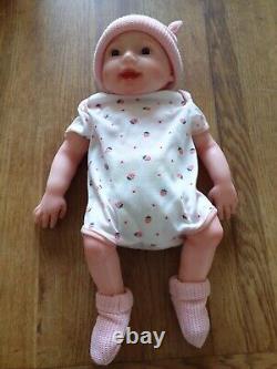 20IN Full Body Silicone Reborn Baby Girl Doll Newborn Clothes/Carry Cot Inc
