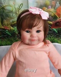 20Inch Reborn Baby Doll Body Lifelike Real Soft Touch with Hand-Rooted Hair art