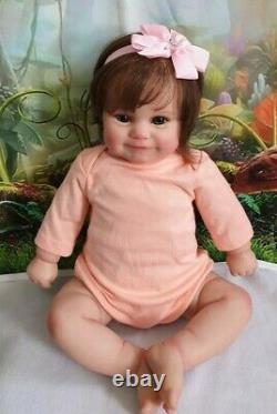 20Inch Reborn Baby Doll Body Lifelike Real Soft Touch with Hand-Rooted Hair art