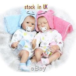 22 REBORN BABY DOLLS LIFELIKE SILICONE REALISTIC REAL LIFE Doll GIFT TWINS DOLL