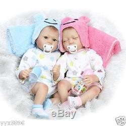 22 Realistic Newborn Reborn Baby Dolls Girl Boy Twins Vinyl silicone Kids Gift