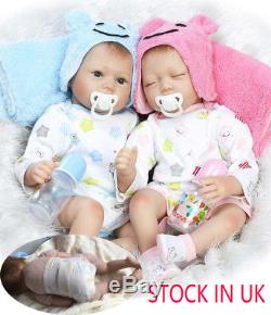 22 Reborn Baby Doll Lifelike Silicone Realistic Real Life Doll Twins Doll