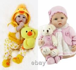 22 Reborn Baby Dolls Realistic Soft Vinyl Silicone Handmade Newborn Doll Gifts