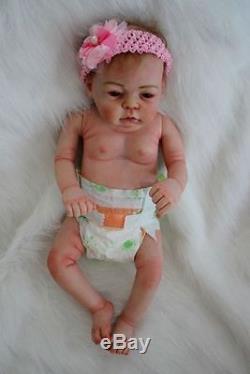 22'' Reborn Baby Girl Doll Full Body Silicone Vinyl Newborn Dolls Lifelike GIFT