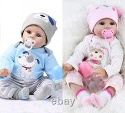 22 Reborn Dolls Baby Realistic Soft Vinyl Silicone Boys Girl Newborn Doll Gifts