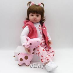 22 inch Baby Reborn Doll Vinyl Silicon Lifelike Baby Toddler Girl Kid Reborn UK