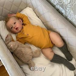 22in Lifelike Reborn Baby Dolls Soft touch Silicone Boy Real Toddler Toys Gift