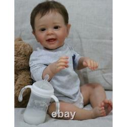 23'' Soft Reborn Doll Baby Newborn Gift Vinyl Silicone Toddler Boy Realistic Toy