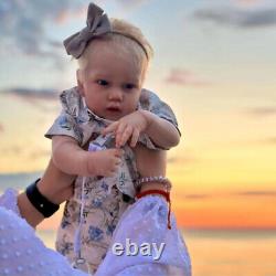 23inch Reborn Baby Doll with Hand-Rooted Mohair Already Finished Doll Painted