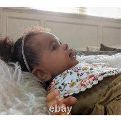 24 African Reborn Baby Doll Vinyl Newborn Black Skin Girl Toddler Dolls Gifts