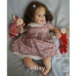 24 Cute Toddler Reborn Girl Baby Dolls Lifelike Silicone Vinyl Newborn Gift Toy