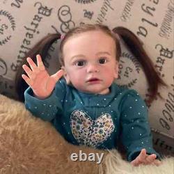 24 Handmade Reborn Baby Doll Toddler Girl Cuddly Body 3D Skin Soft Lifelike Toy