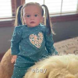 24 Handmade Reborn Baby Doll Toddler Girl Cuddly Body 3D Skin Soft Lifelike Toy