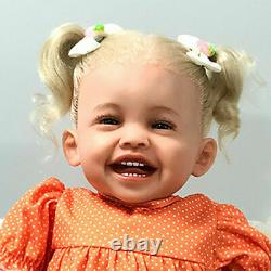 24 Inch Reborn Doll Baby High-quality Lifelike Mila Blonde Toddler Toys Gift