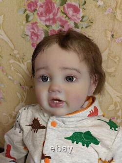24 Real Reborn Baby Dolls Lifelike Newborn Boy Girl Soft Body Rooted Mohair Toy