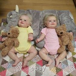 24'' Realistic Reborn Baby Dolls Vinyl Newborn Twins Girl Lifelike Toddler Gifts