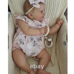 24 Reborn Baby Doll SOFT Vinyl 3D Newborn Toddler Smile Girl Reallife Kids Gift