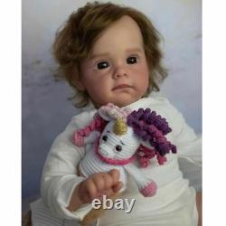 24 Reborn Baby Dolls Silicone Vinyl Newborn Babies Toddler Hair Girl Doll Gifts