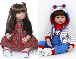 24 Reborn Dolls Baby Handmade Soft Silicone Vinyl Realistic Newborn Xmas Gifts