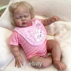 24In Pickle Lifelike Reborn Baby Doll Toddler Girl Princess Rooted Hair 3D Skin