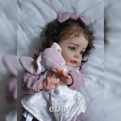 24Inch Reborn Baby Girl Doll Painted Finished Doll Reborn Girl 3D Skin