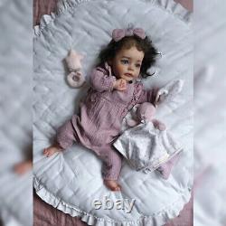 24Inch Reborn Baby Girl Doll Painted Finished Doll Reborn Girl 3D Skin