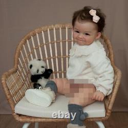 24in/60cm Handmade Doll Smile Dimple Baby Gifts Cloth Body Lifelike Reborn Baby