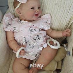 24in Cute Reborn Baby Dolls Soft Touch Cloth Body Toddler Toy Birthday Gift