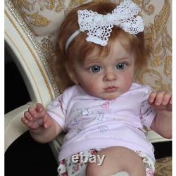 24in Realistic Girl Reborn Baby Doll Lifelike Toddler Freckled Skin 3D Soft GIFT