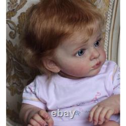 24in Realistic Girl Reborn Baby Doll Lifelike Toddler Freckled Skin 3D Soft GIFT