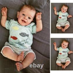 24in Realistic SOFT Cloth Silicone Vinyl Reborn Baby Doll Toy Birthday Gift