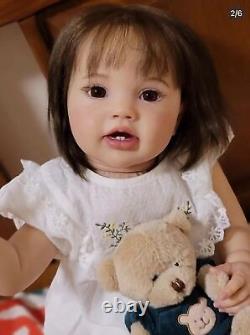 24in Reborn Baby Toddler Doll Girls Toys Lifelike Soft Touch Realistic Cute GIFT