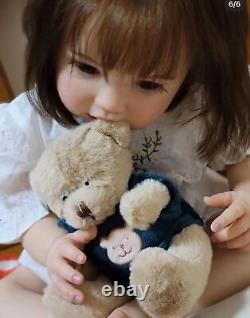 24in Reborn Baby Toddler Doll Girls Toys Lifelike Soft Touch Realistic Cute GIFT