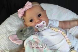 24in SOFT Handmake Realistic Reborn Baby Doll Silicone Vinyl Cloth Body