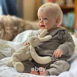 24inch Lifelike Baby Cloth Body Newborn Reborn Doll Reality Soft Smiling Gift